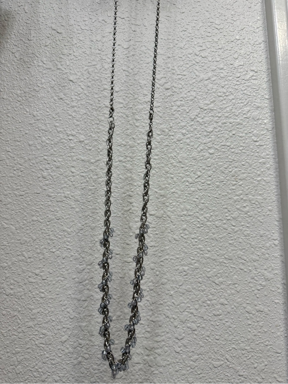 Silver Beaded Rope Chain Necklace - Women Jewelry